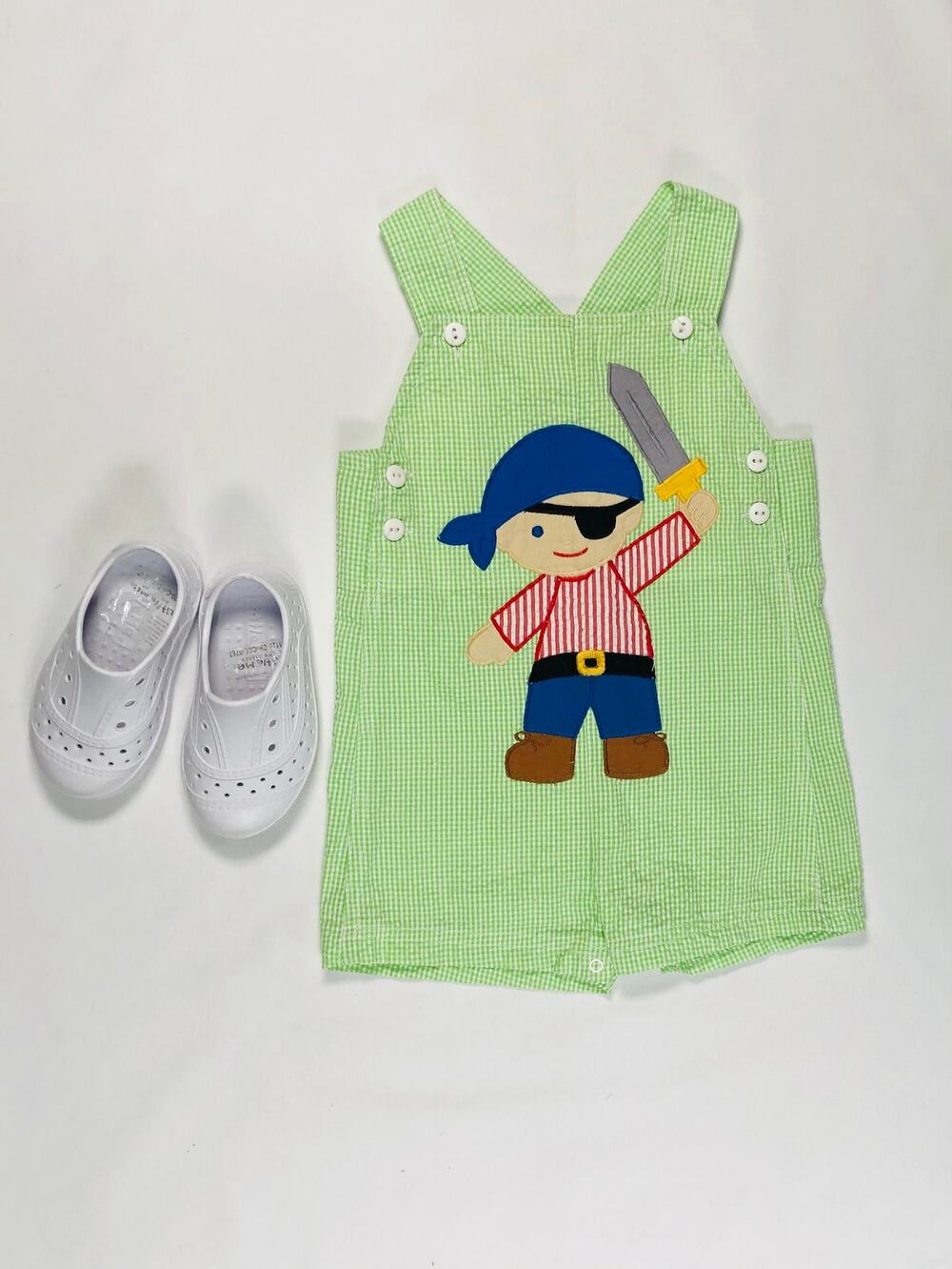 ZUBELS BOYS PIRATE ROMPER SIZE 9M